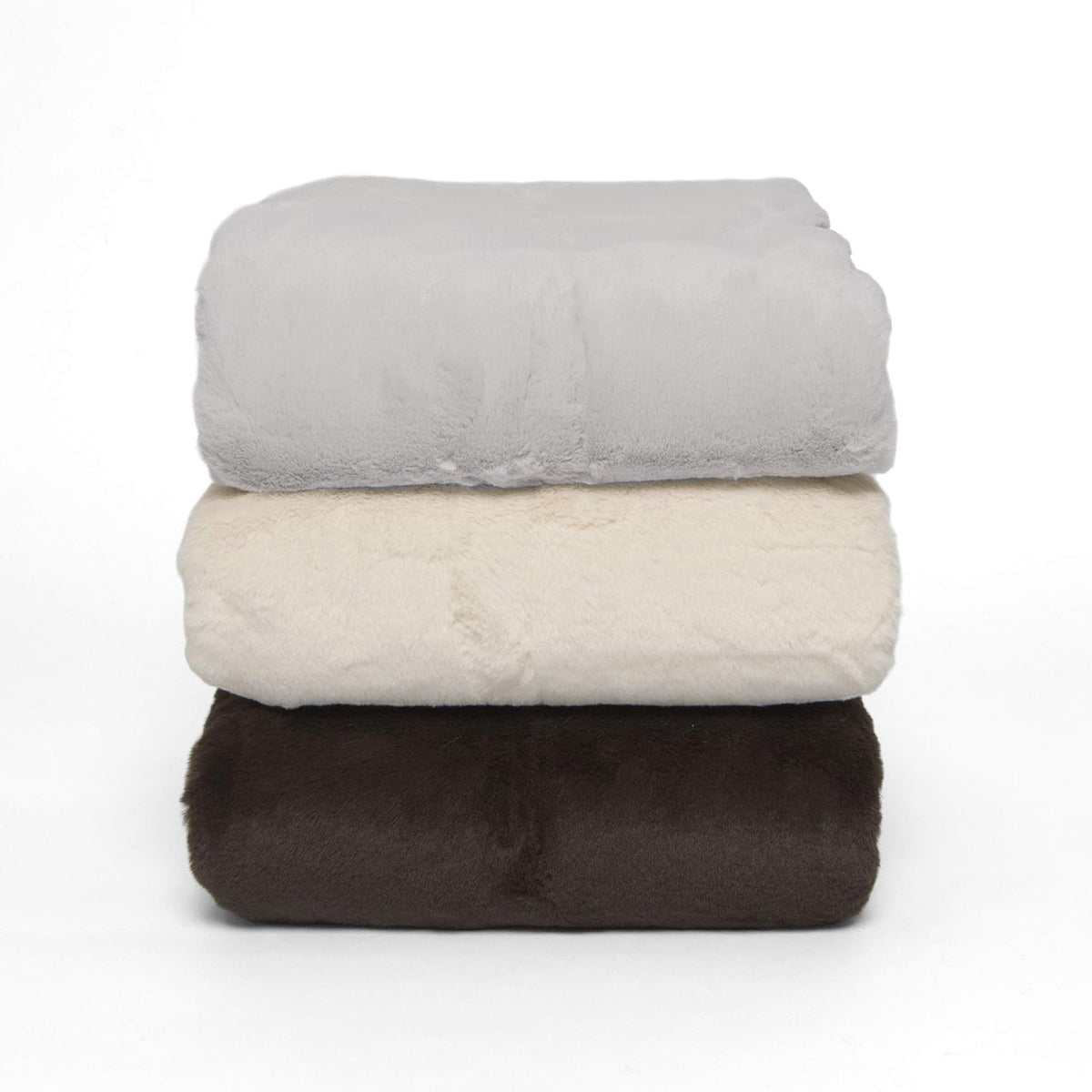 Luxe Faux Fur Throw - Chocolate - 58" W X 60" L M822511