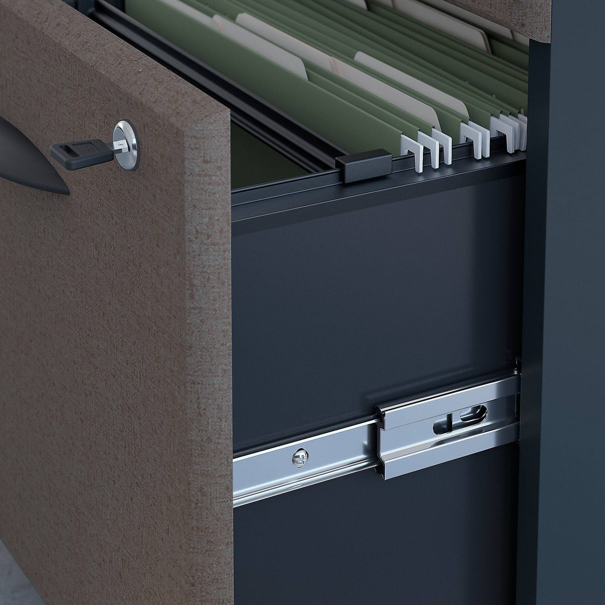 Desk with 2 Drawer Mobile Pedestal U763