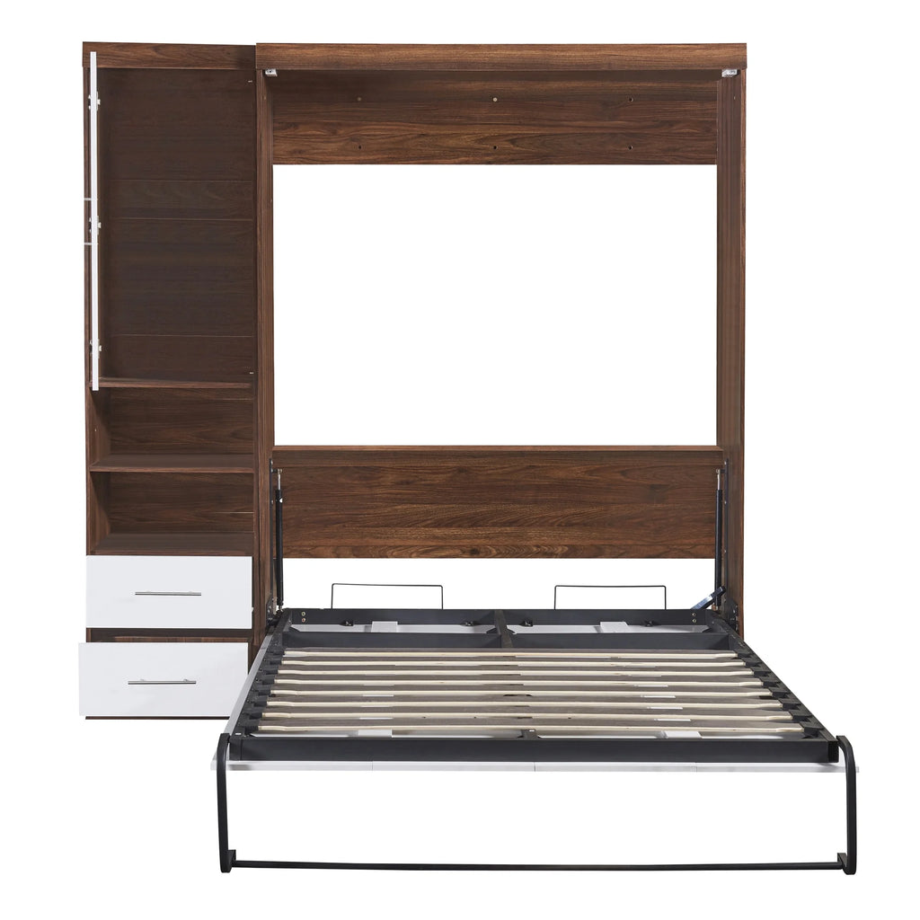Twin Size Murphy Bed with Cabinet L355022
