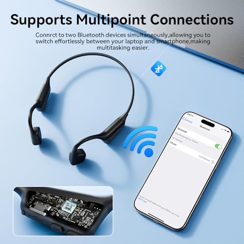 Green Wireless Bluetooth 5.4 Open Ear Bone Conduction Headphones with Mic K762