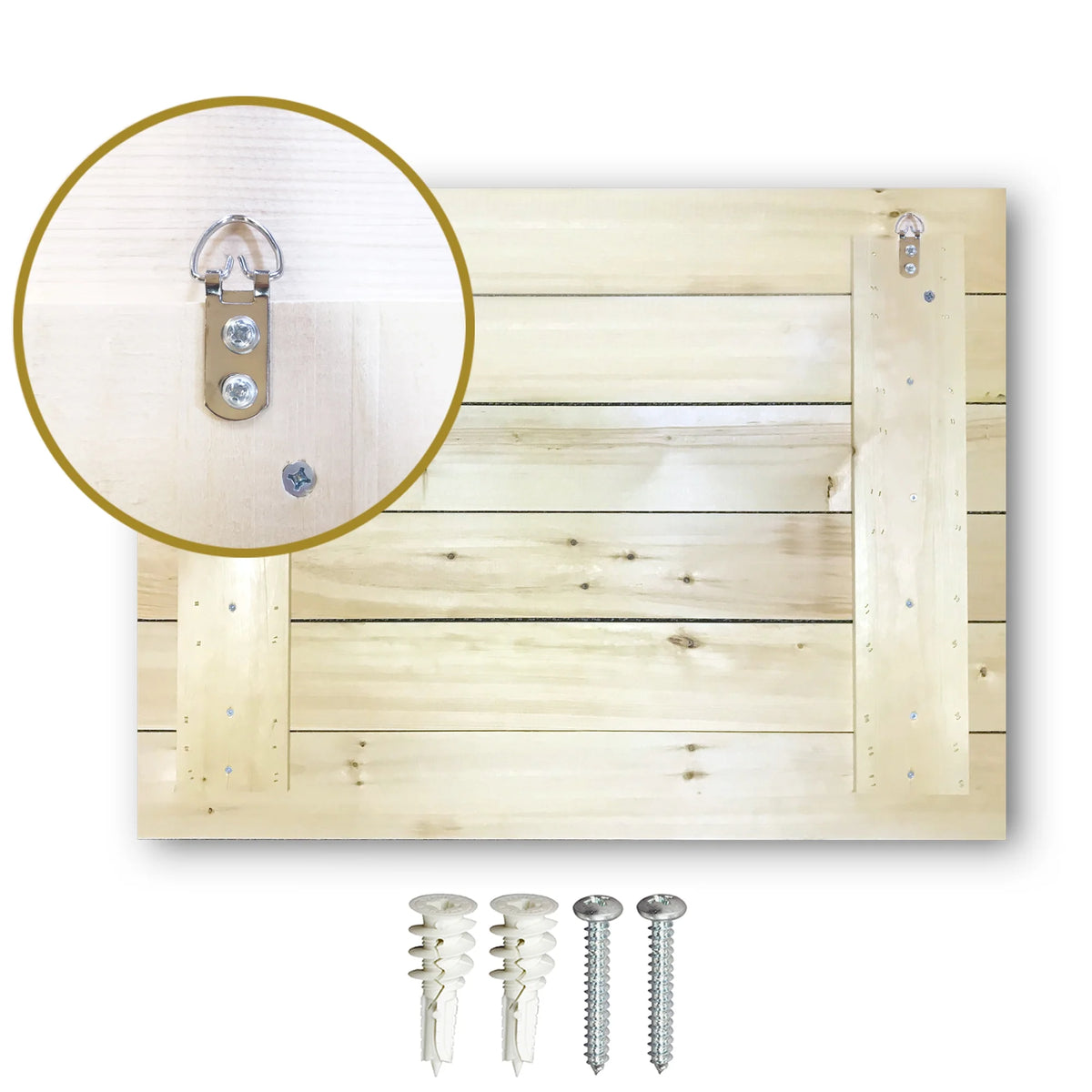 Castles Print on Natural Pine Wood J230