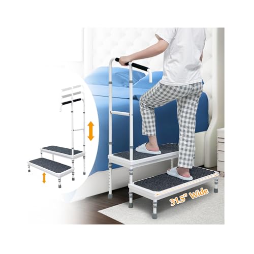 Medical Step Stool with Handle Adjustable Step Platform Y667