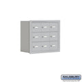 8 in. Aluminum Cell Phone Storage Locker, 3 Door High Unit, 9 Doors, Master Keyed G6869
