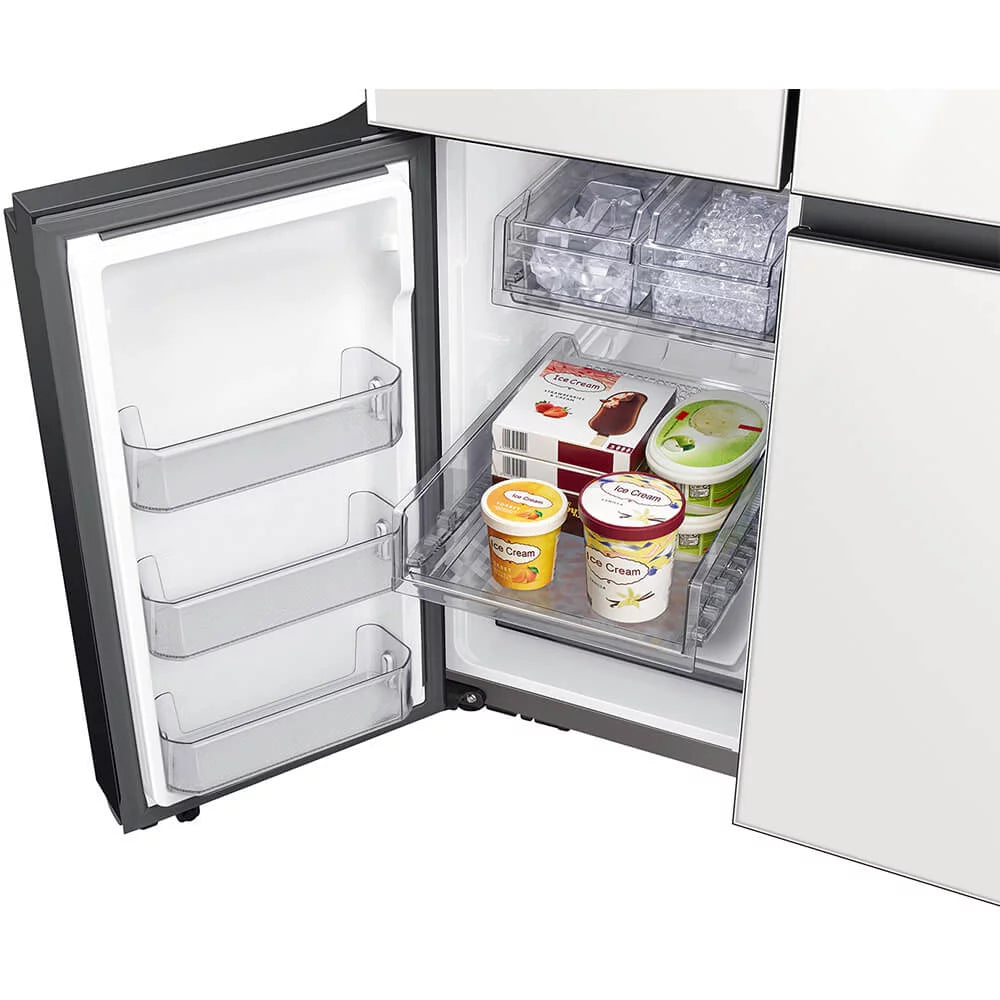 23 Cu. Ft. White Glass 4-Door Refrigerator B256