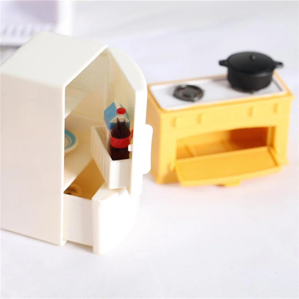 Refrigerator Dollhouse Furniture Decor Toys F168