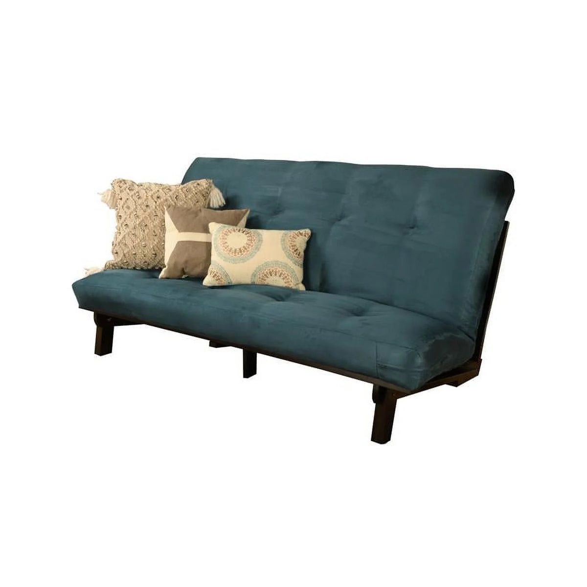 Wood Futon with Blue Mattress N862