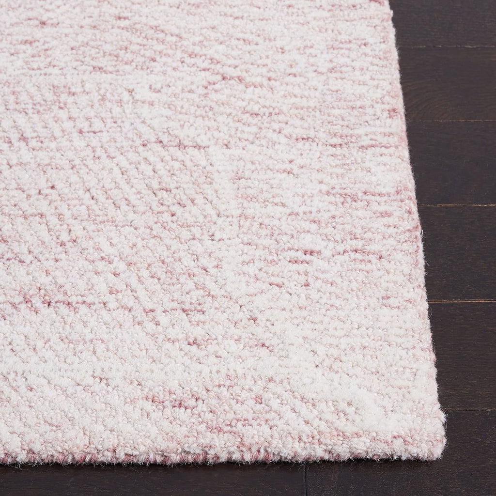 10' x 14' Pink & Ivory Handmade Wool Area Rug D592964