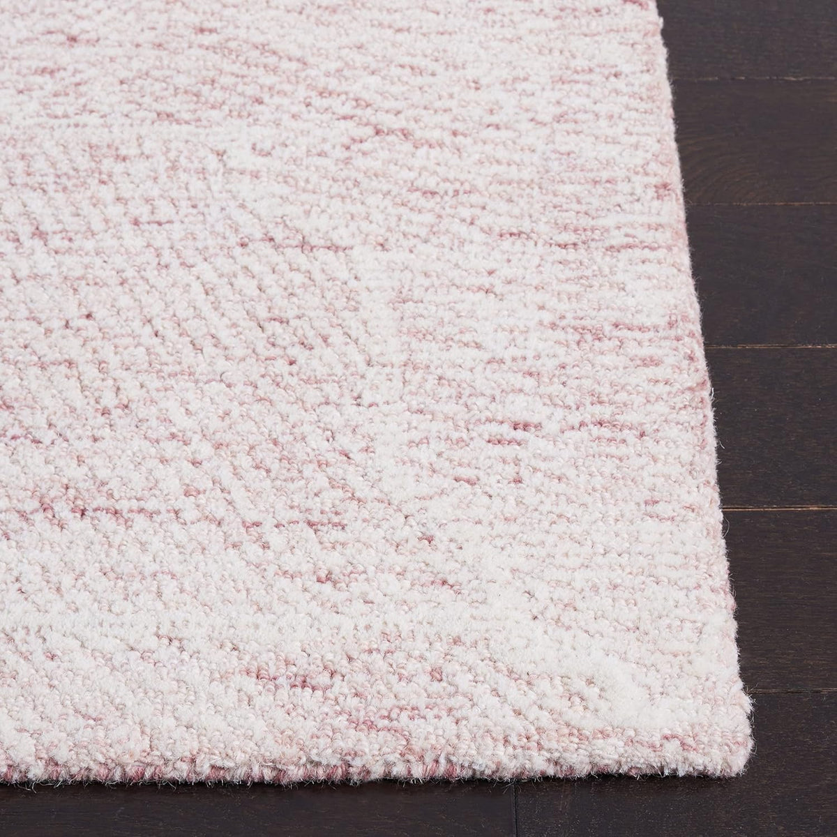 10' x 14' Pink & Ivory Handmade Wool Area Rug D592964