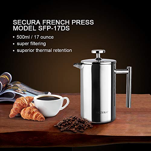 34oz Stainless Steel French Press Coffee Maker K93887