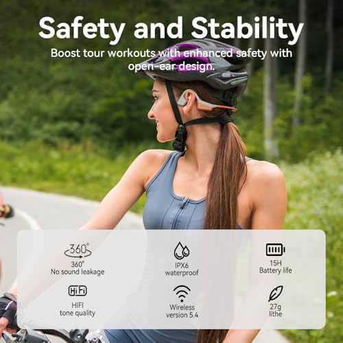 Green Wireless Bluetooth 5.4 Open Ear Bone Conduction Headphones with Mic K762