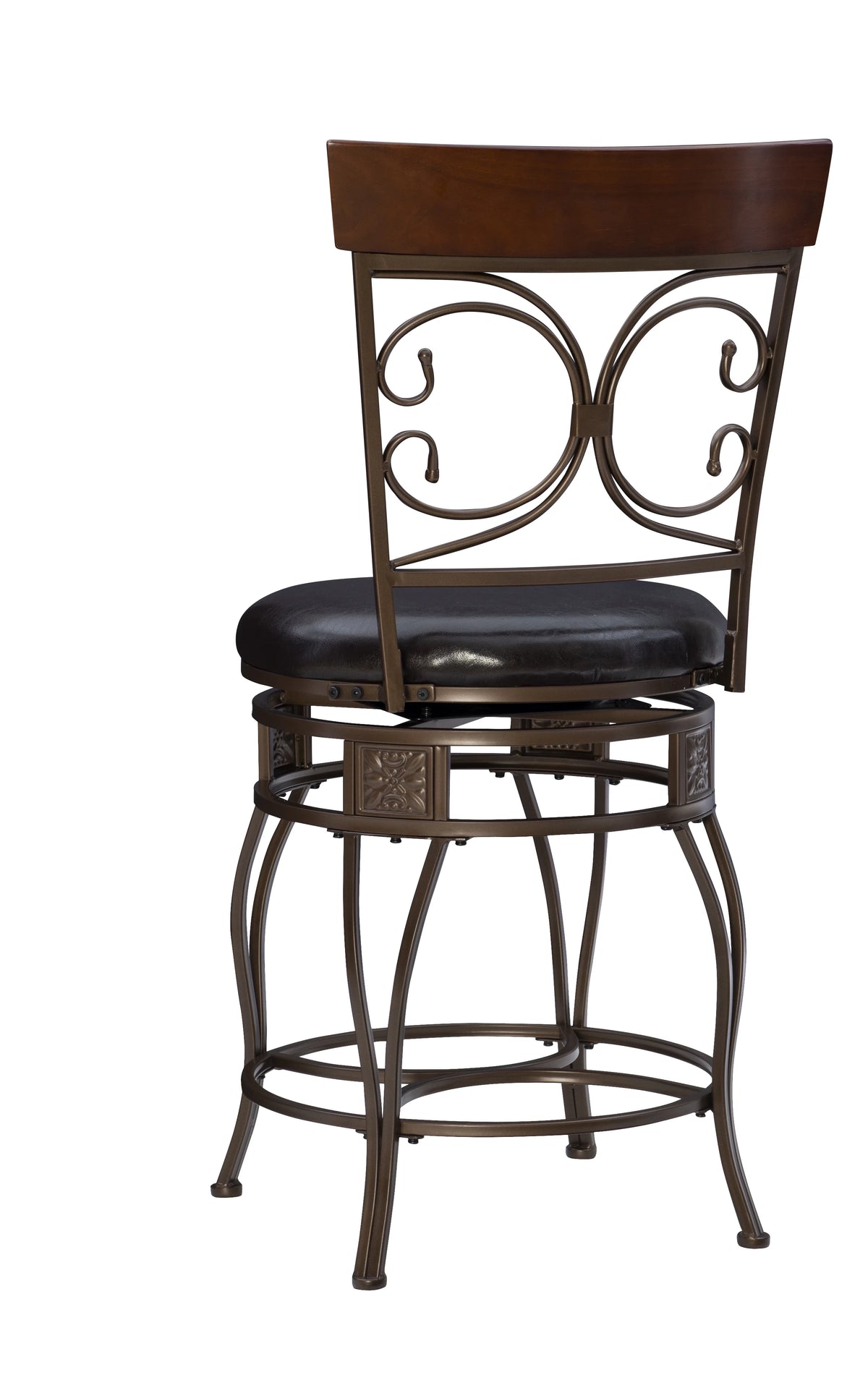 Dark Bronze Metal Counter Stool with Swivel W802