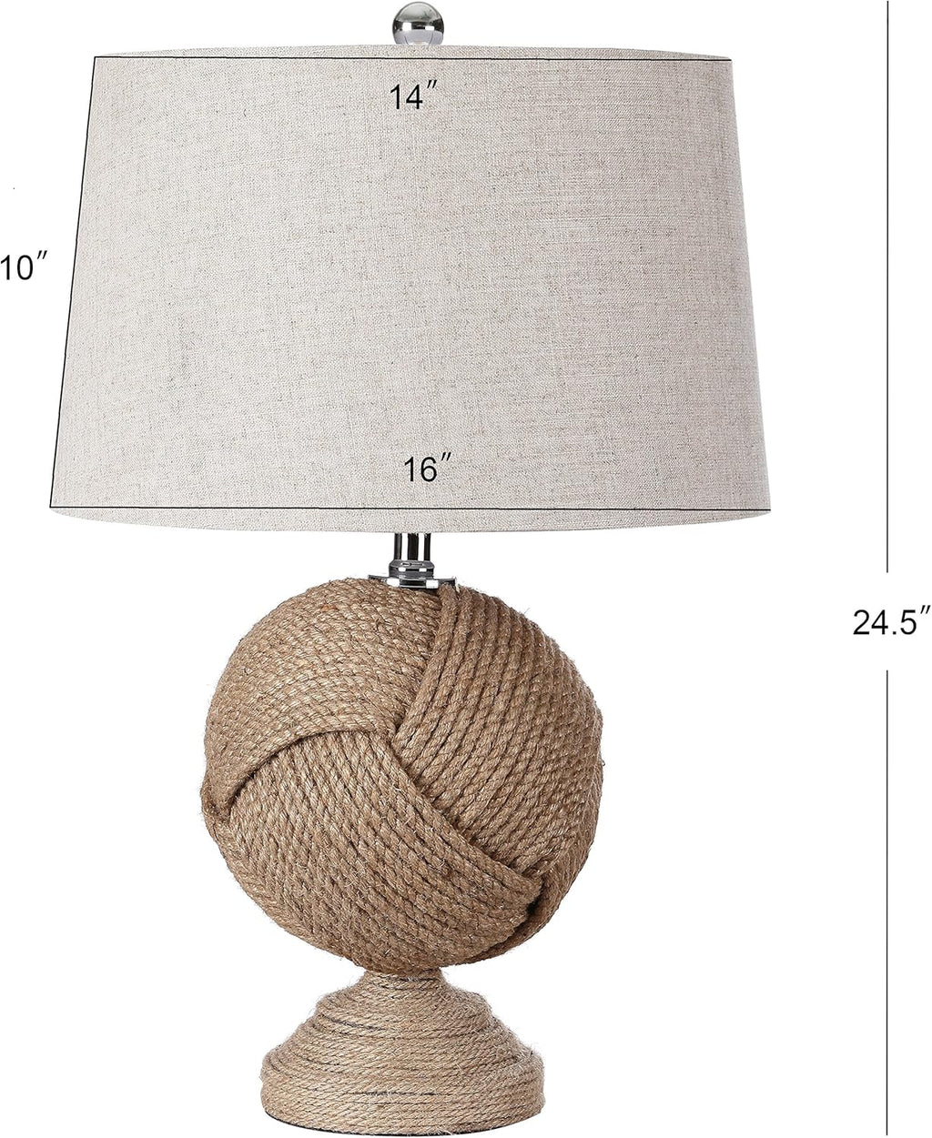 Brown Knotted Rope LED Table Lamp F6555