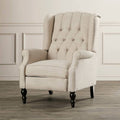 Light Beige Polyester Manual Recliner L8437