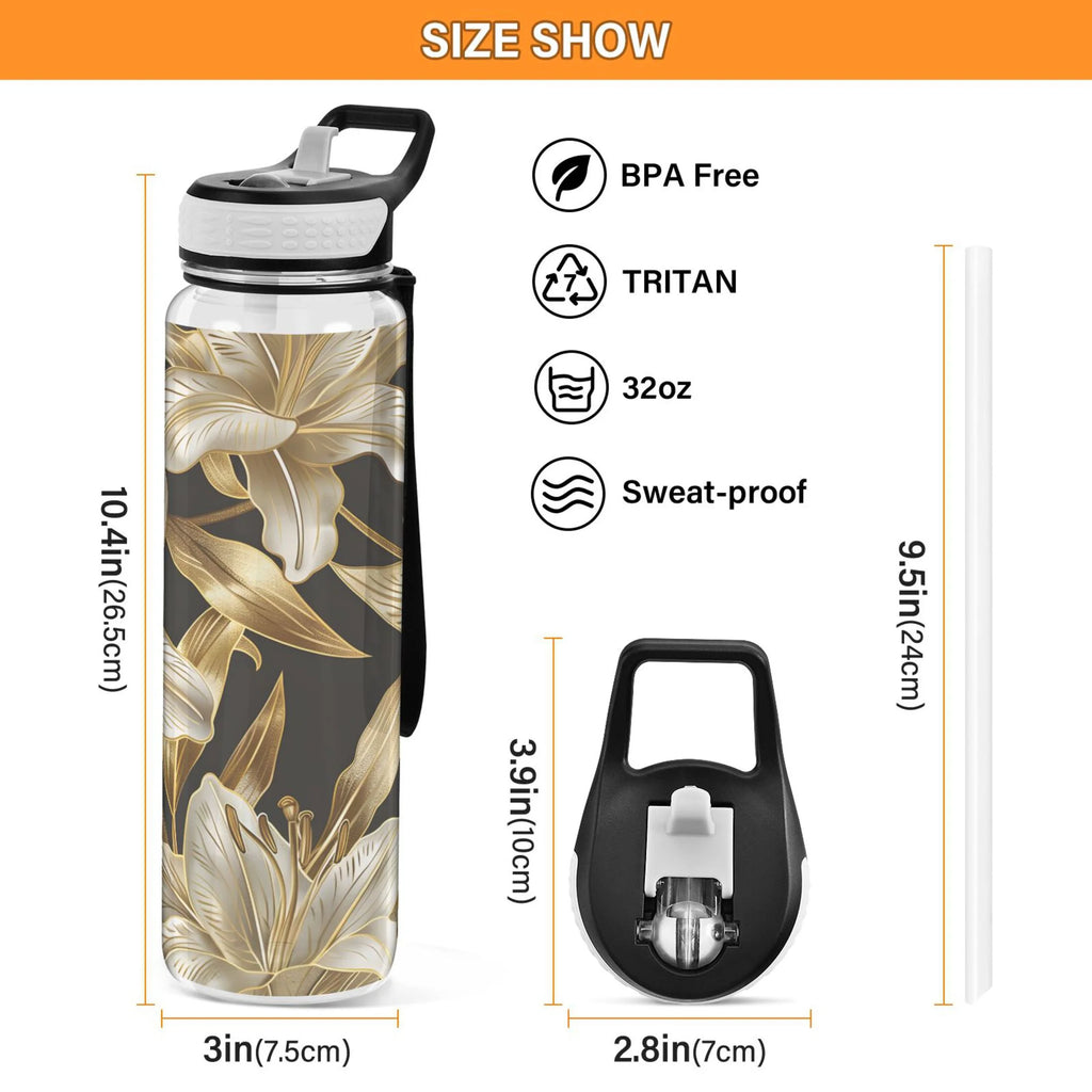 32oz Tritan Water Bottle with Straw X80871