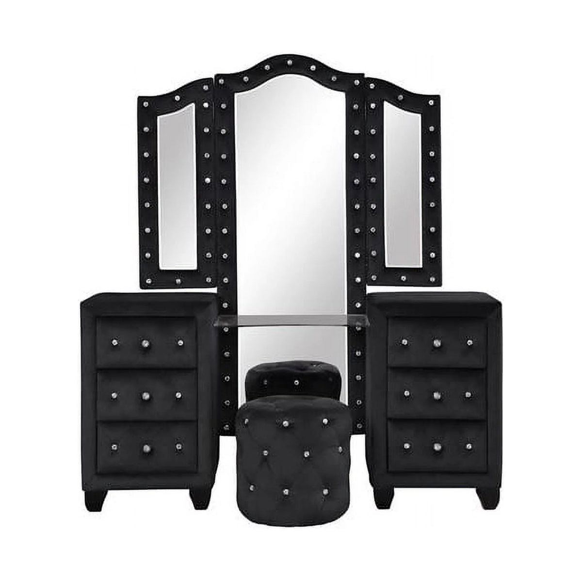 Black 5 Pc Wood Bedroom Set M40665