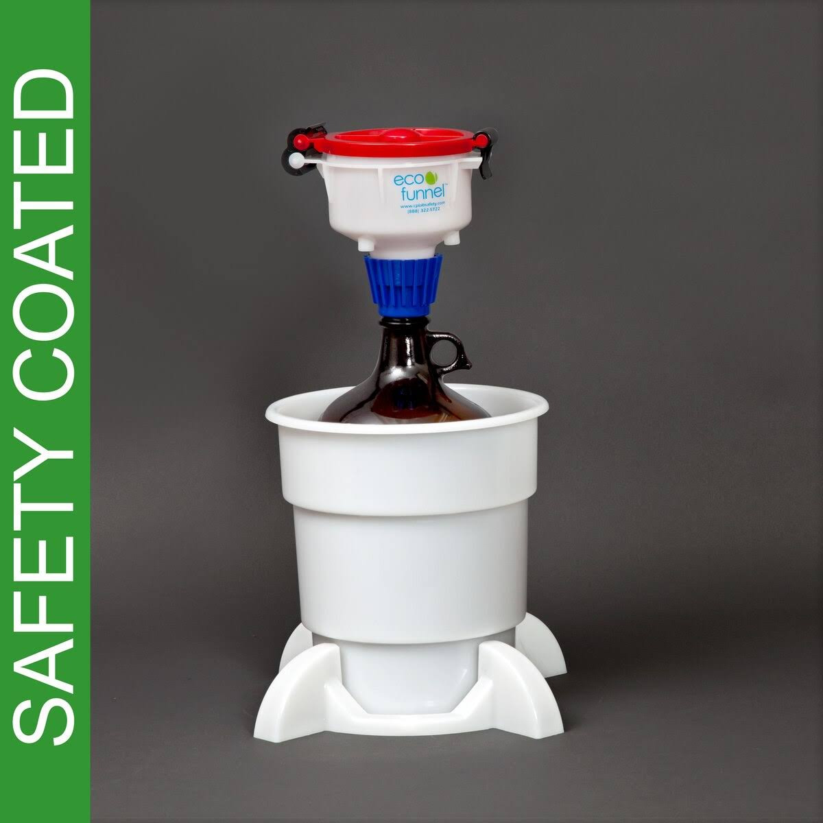 4L Safety Coated Bottles Eco Funnel System A301009