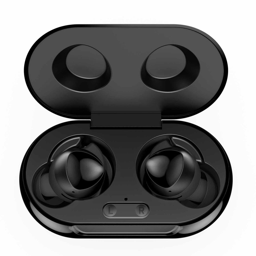Black True Wireless Earbuds with Active Noise Cancelling Charging Case T8025