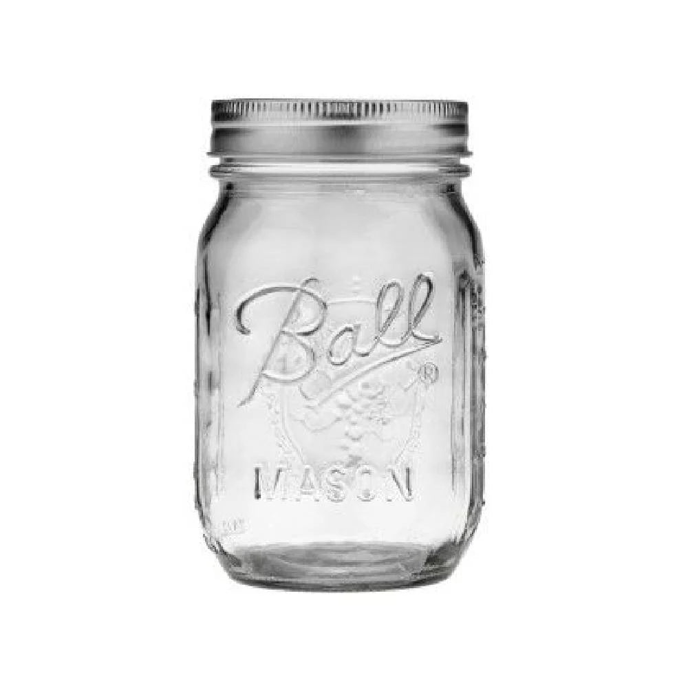 16 oz Glass Mason Jar with Lid and Band 12-Pack Z348