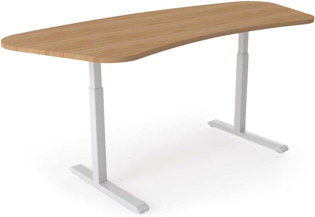 Electric Stand-Up Desk, 62" x 25" Bamboo Top, Height Adjustable A42516