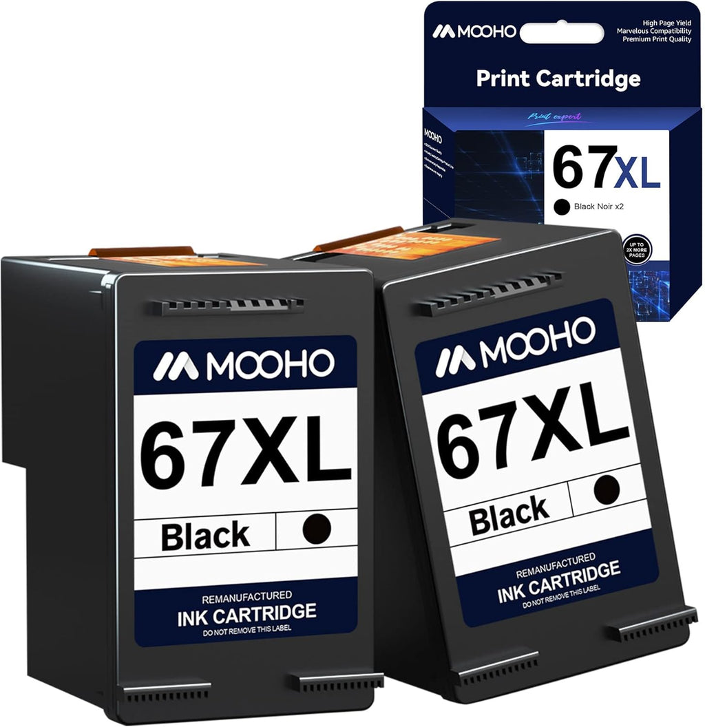 Remanufactured Ink Cartridge Replacement for HP 67XL (1 Black, 1 Tri-Color) Pack of 2 C4559