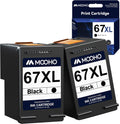 Remanufactured Ink Cartridge Replacement for HP 67XL (1 Black, 1 Tri-Color) Pack of 2 C4559