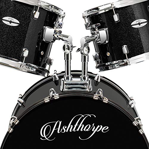 5-Piece Full Size Red Drum Set with Chrome Hardware V36896