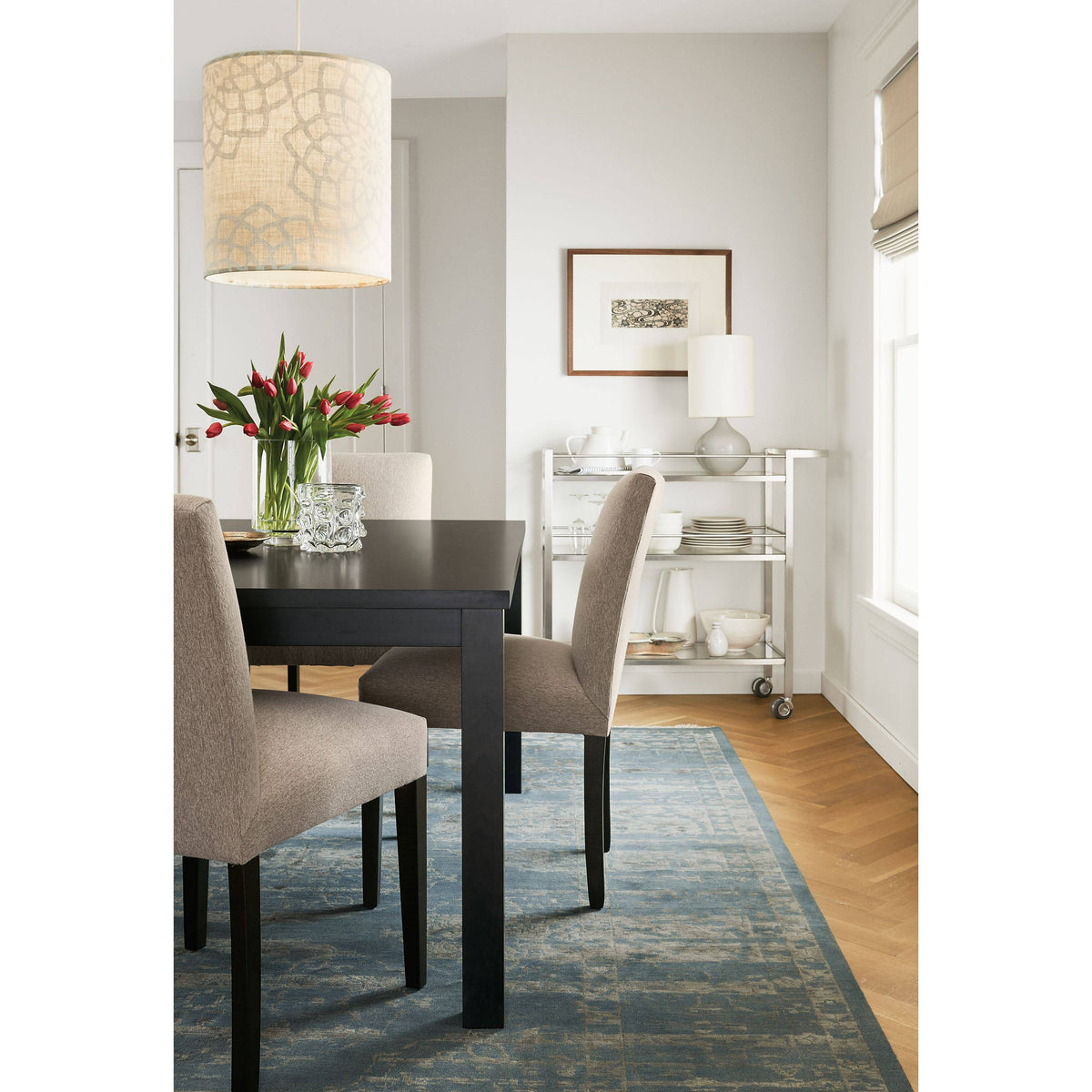Modern Side Chair in Flint Terracotta with Charcoal Legs U4630