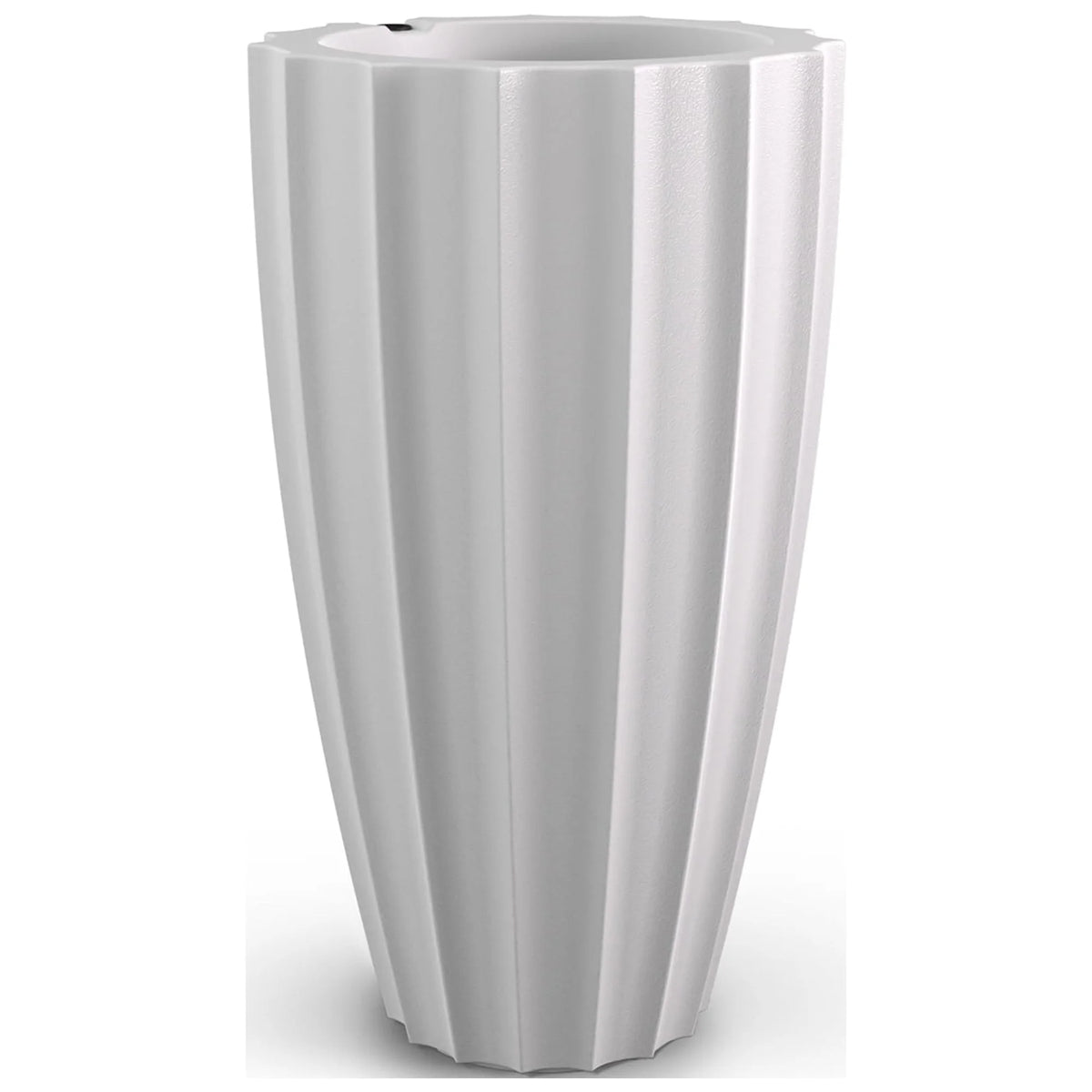 Round White Self-Watering Planter Q573625