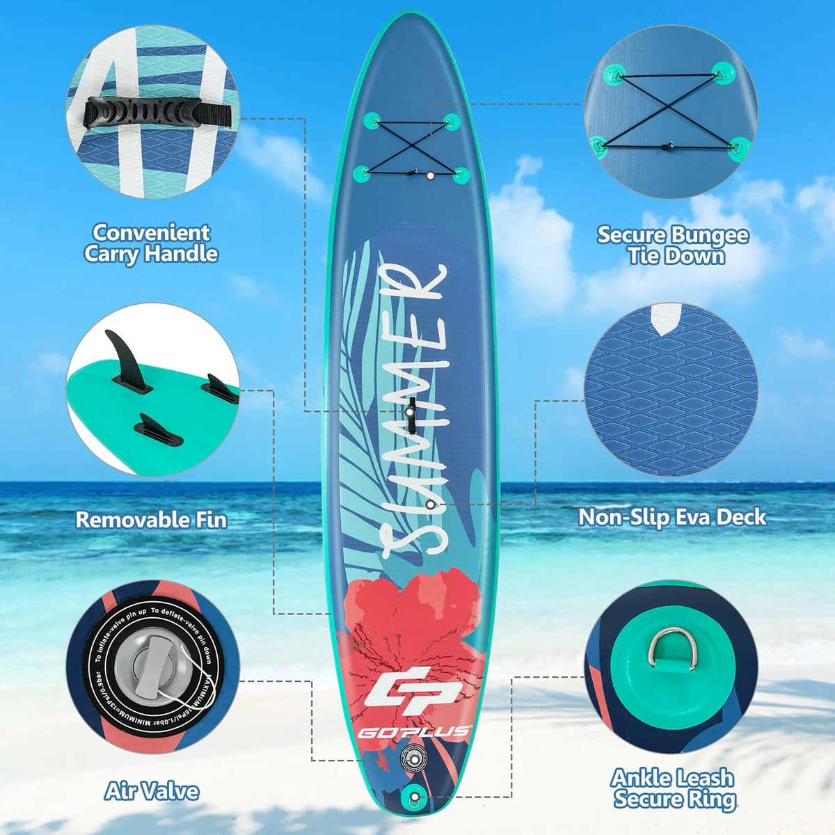 10.5ft Inflatable Stand Up Paddle Board F2739