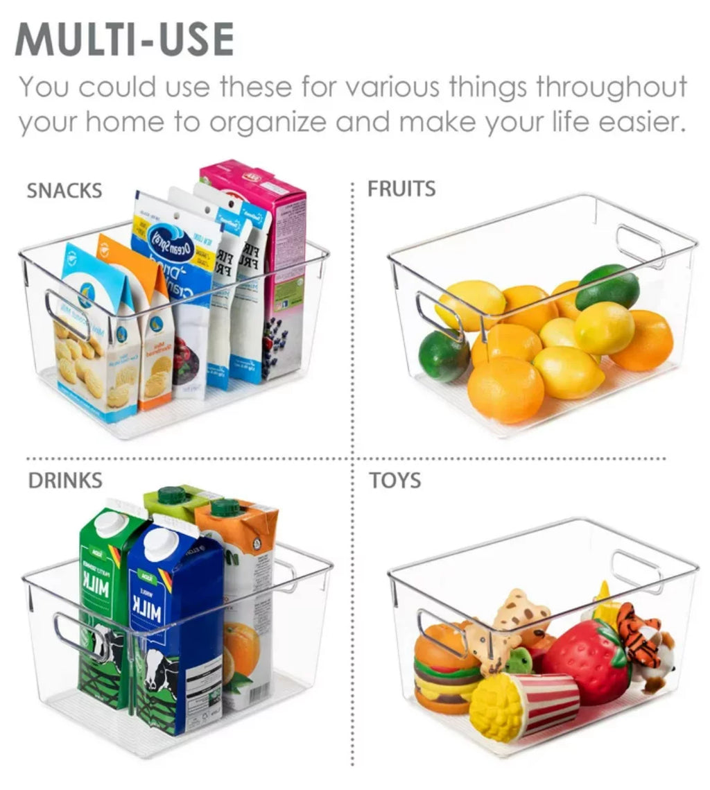 12 Pc Clear Plastic Storage Bin K35305