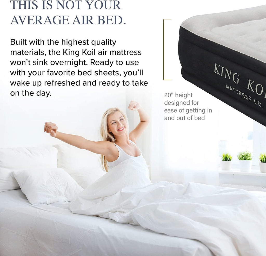 Twin Size Air Mattress with Built-in High Speed Pump J91598