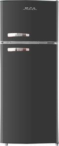 Retro 2 Door Refrigerator with Freezer, 10 cu ft, Black U8558