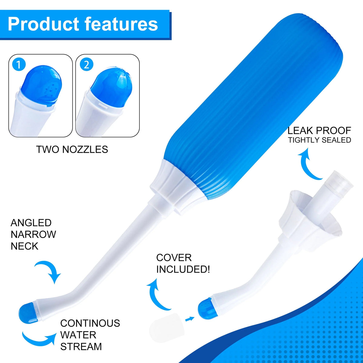 2 Pack Portable Travel Bidet Bottle with Travel Bag B391759