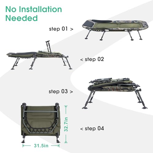 Heavy Duty Folding Camping Cot with Carry Bag Y4743