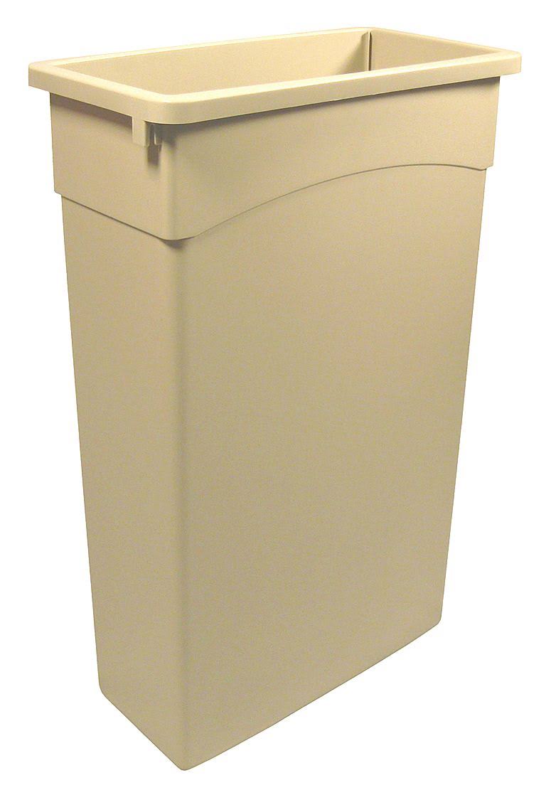 Beige Rectangular Trash Can P558281