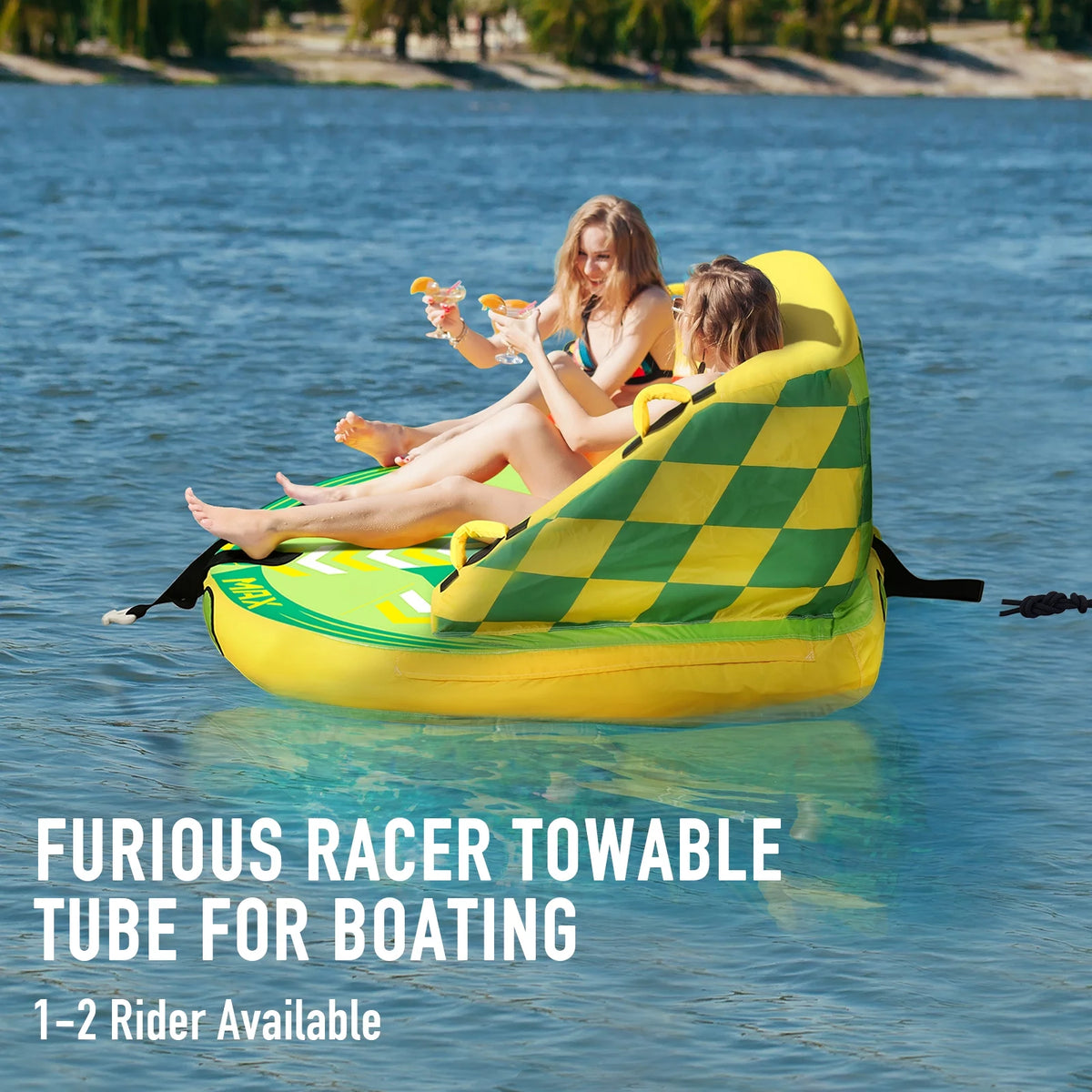 Inflatable Towable Tube with EVA Foam Seat Pads M63351