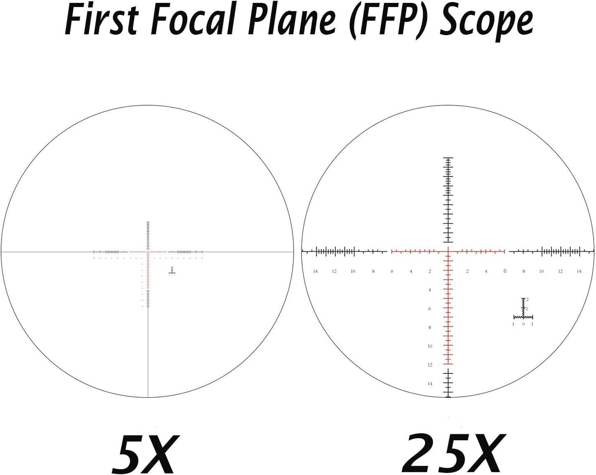 5-25x50 FFP First Focal Plane Scope with Red/Green Illuminated Reticle O2850