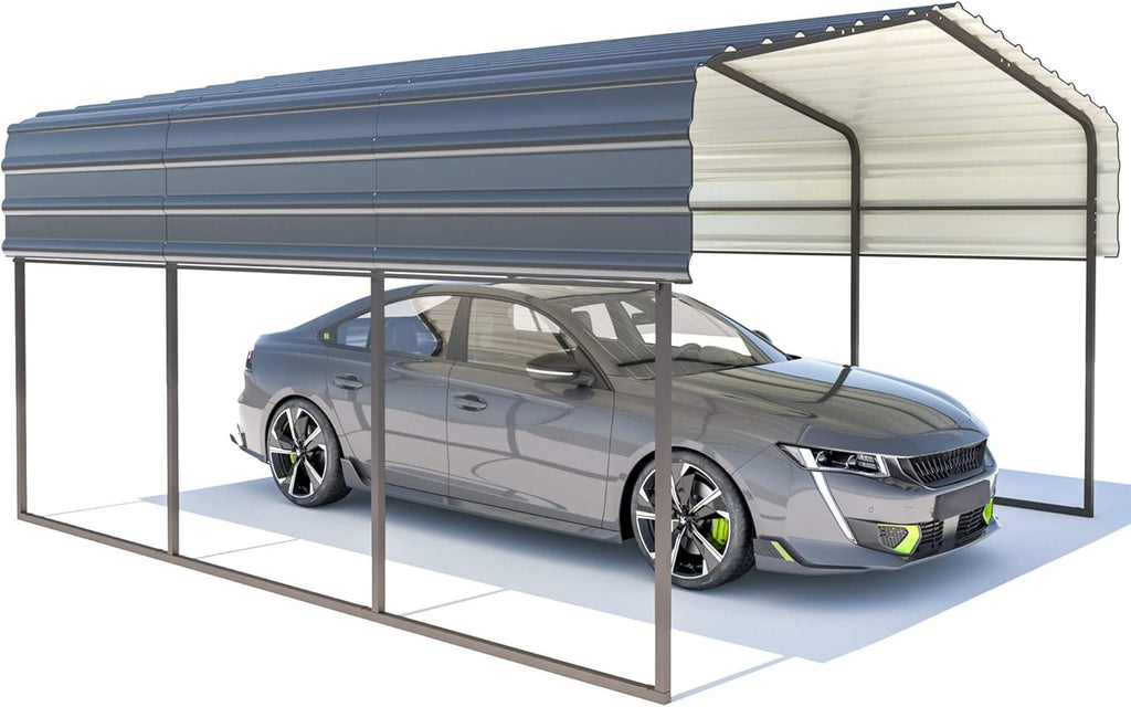 12 x 20 ft Carport with Galvanized Steel Roof R561863