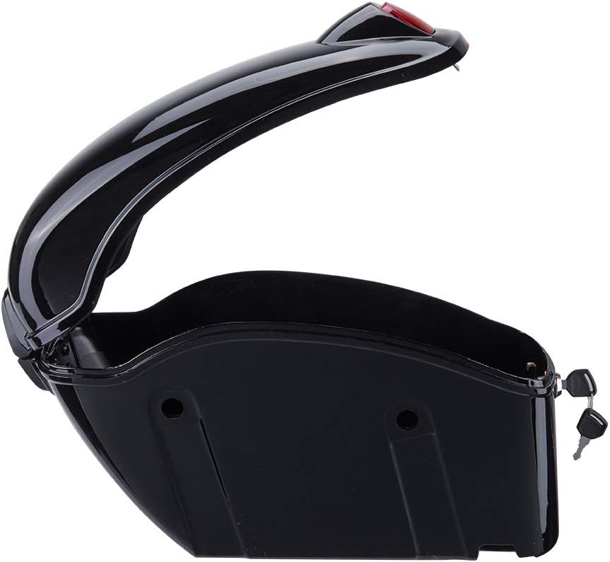 Black Motorcycle Hard Saddlebags with Turn Signal and Mounting Kits W781