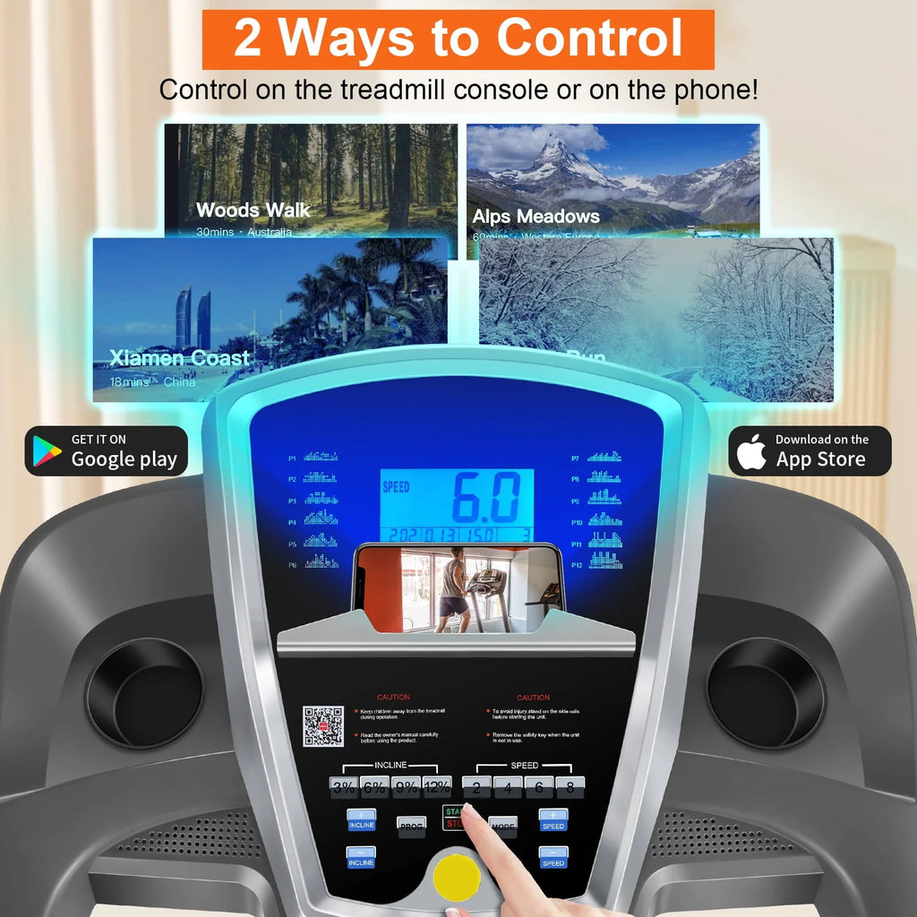 3.25HP Electric Treadmill with 15-Level Auto Incline C773