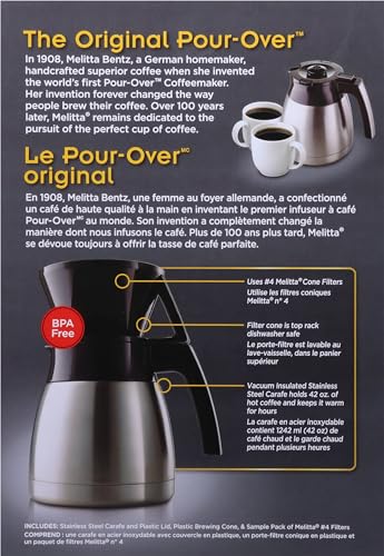 Coffee Maker Pour-Over Brewer with Carafe S838