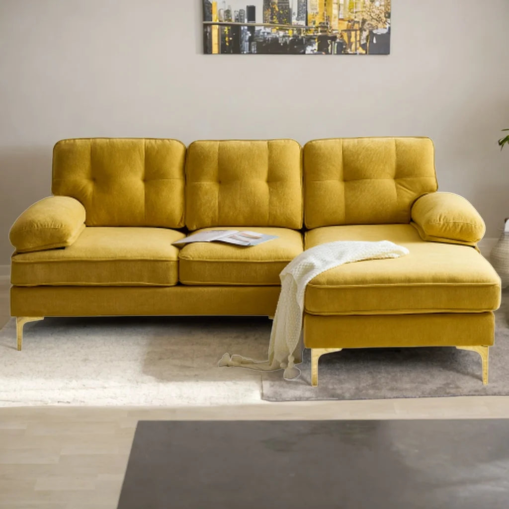 83" Velvet L-Shaped Sectional Sofa Z2184