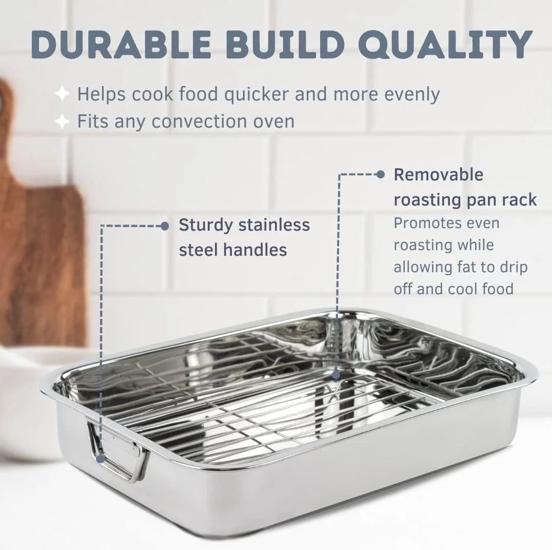 16" Rectangular Stainless Steel Baking Tray O281410