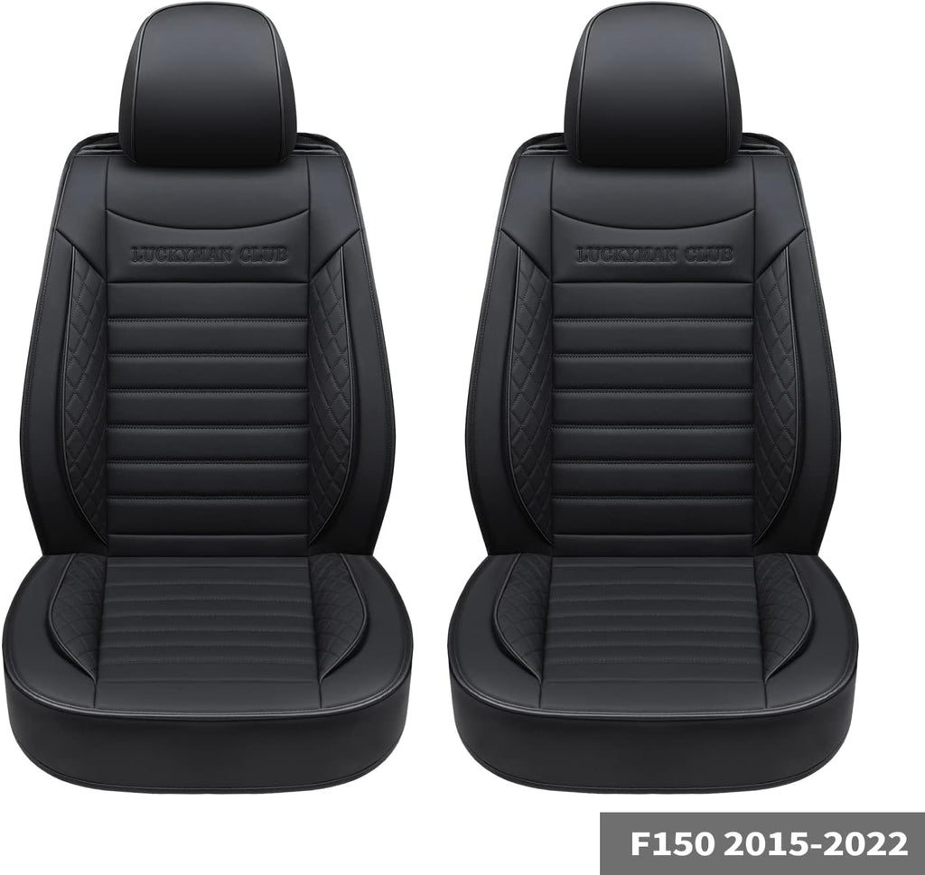 F150 Crew Cab Faux Leather Seat Covers Black & Red O6118