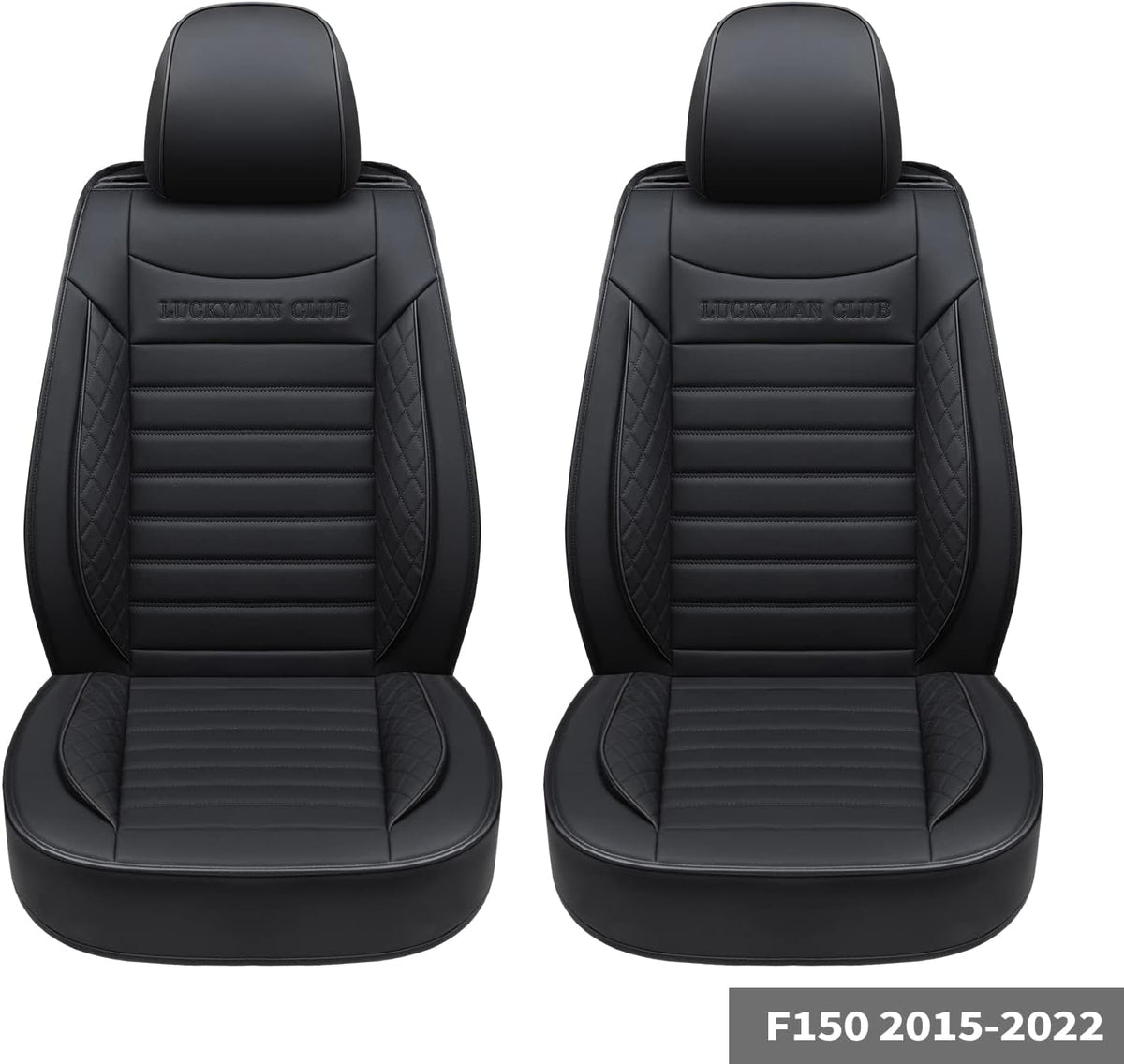 F150 Crew Cab Faux Leather Seat Covers Black & Red O6118