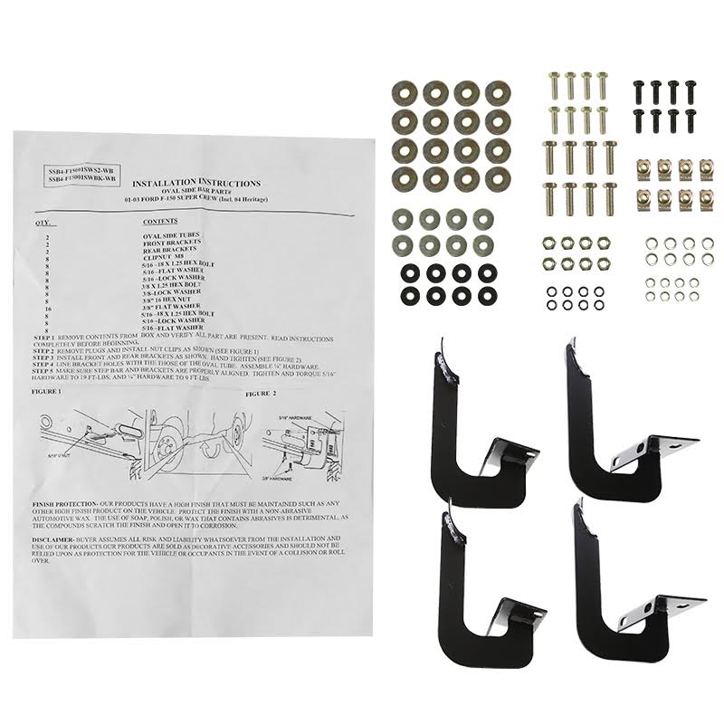 Oval Chrome Side Step Bars Running Board B482393