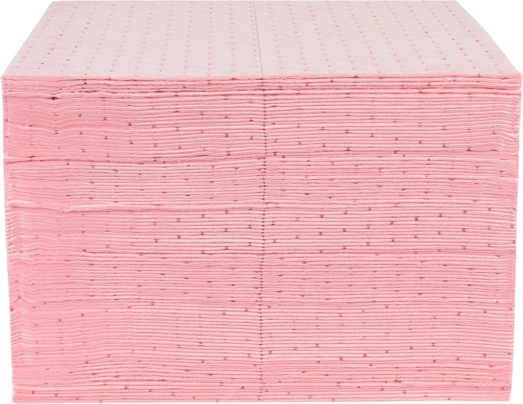 100 Piece Universal Absorbent Mat Pads, 20" x 15", Gray, Pack of 2 Z25186