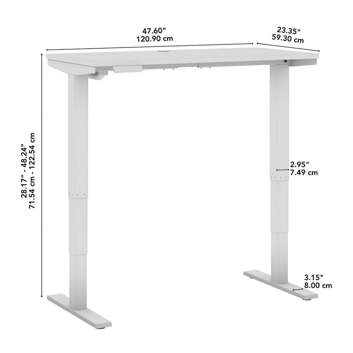 48" Engineered Wood Adjustable Standing Desk B501300