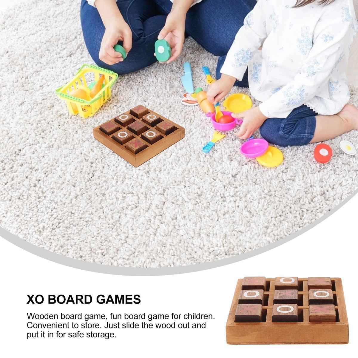 Tic Tac Toe Wooden Board Game Toy K60483