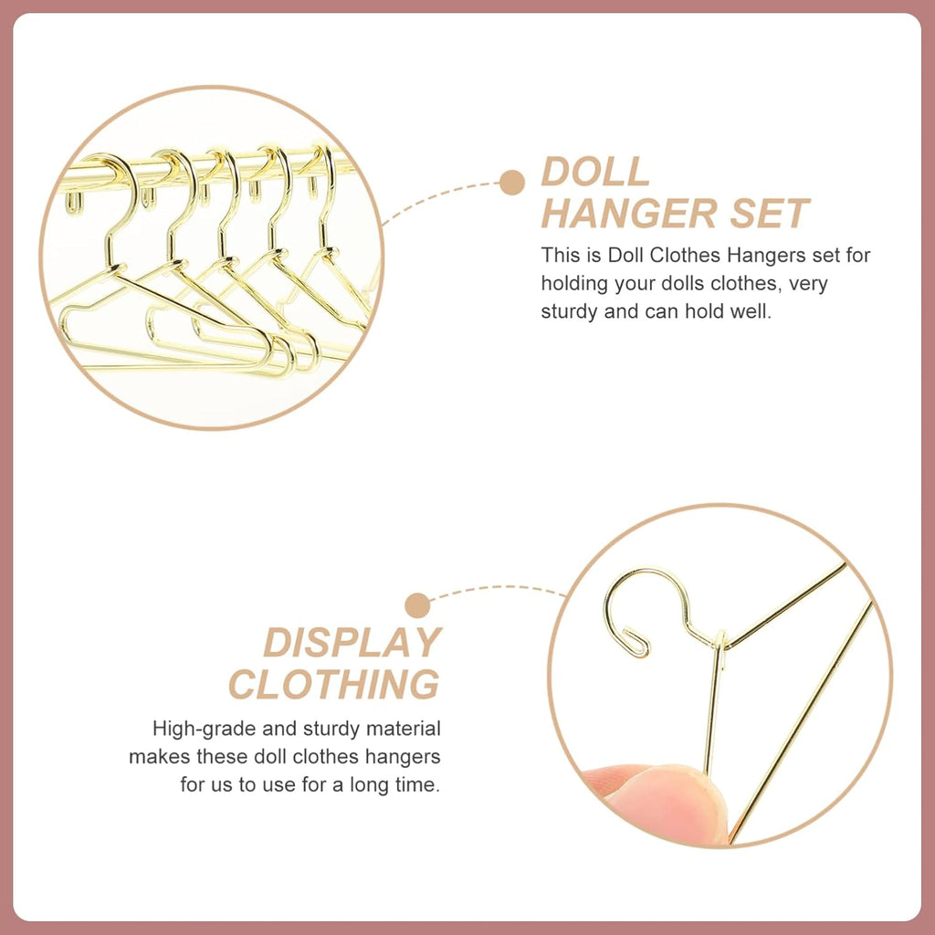 Golden Doll Clothes Hanger Display Rack E41303